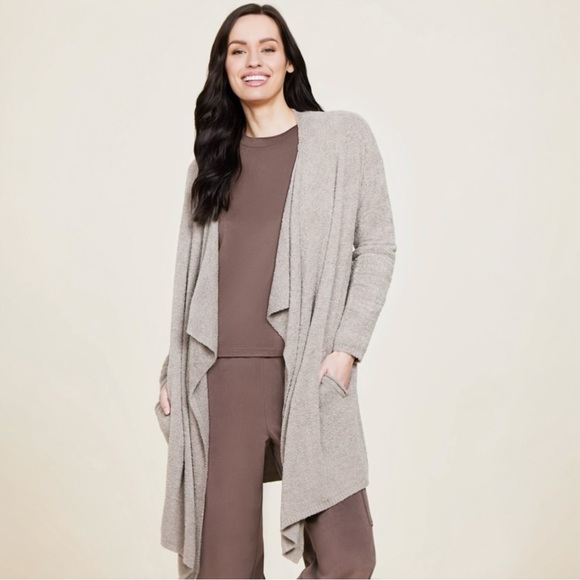 Barefoot Dreams Sweaters - Barefoot Dreams Cozychic Lite Island Cardigan In Nickel Size XL